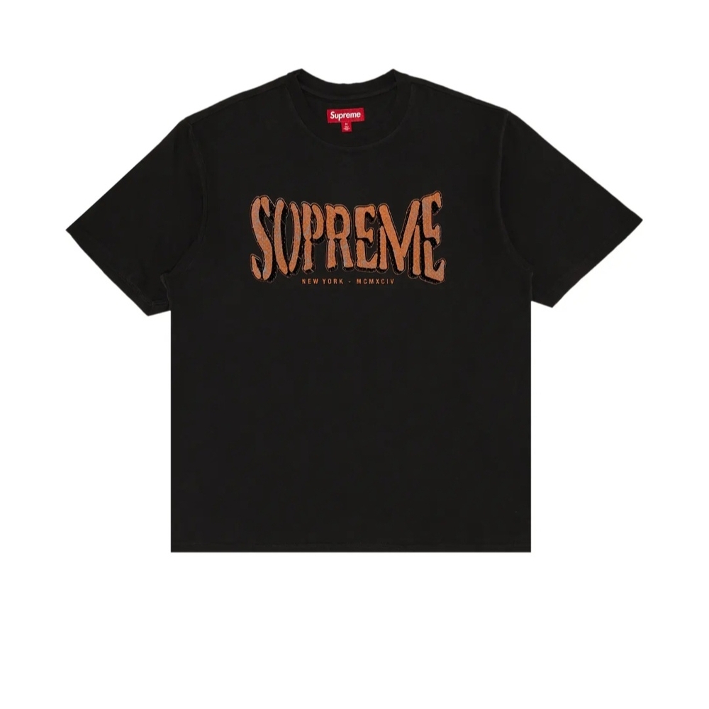 Supreme Black and Orange Short Sleeve Tee NEW SEALED